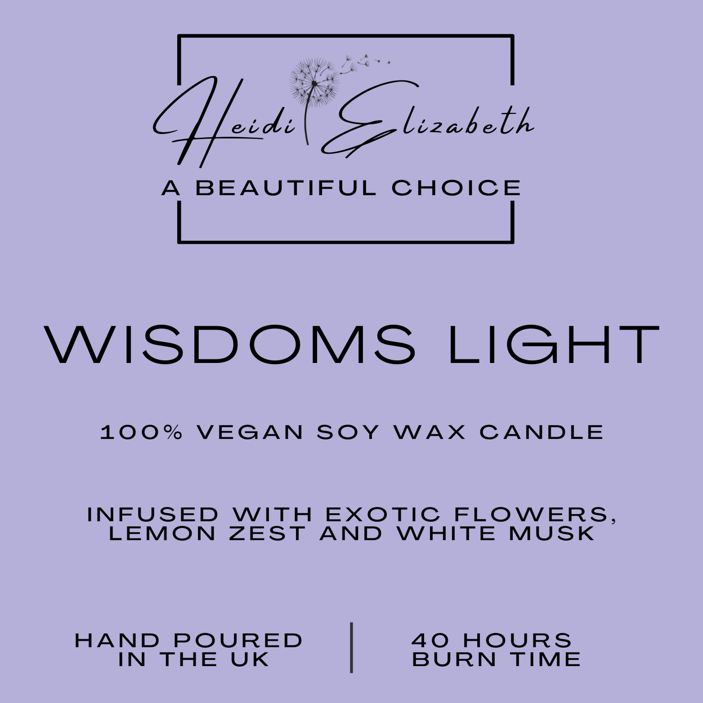Wisdoms Light 30cl Candle